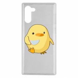 Чехол для Samsung Note 10 Цыпленок с ножом мем - PrintSalon