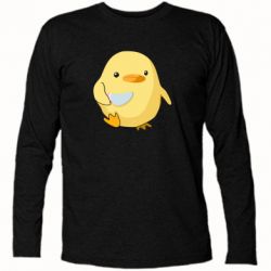 Футболка с длинным рукавом Цыпленок с ножом мем - PrintSalon
