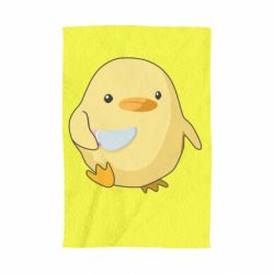 Полотенце с принтом Цыпленок с ножом мем - PrintSalon