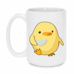 Чашка 420ml Цыпленок с ножом мем - PrintSalon