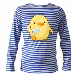 Тельняшка с длинным рукавом Цыпленок с ножом мем - PrintSalon