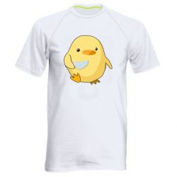 Мужская футболка для спорта Цыпленок с ножом мем - PrintSalon