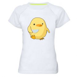 Женская футболка для спорта Цыпленок с ножом мем - PrintSalon