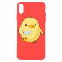 Чехол для iPhone X/Xs Цыпленок с ножом мем - PrintSalon