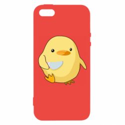 Чехол для iPhone5/5S/SE Цыпленок с ножом мем - PrintSalon