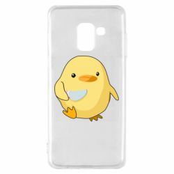 Чехол для Samsung A8 2018 Цыпленок с ножом мем - PrintSalon