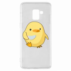 Чехол для Samsung A8+ 2018 Цыпленок с ножом мем - PrintSalon