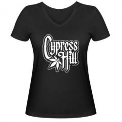 Женская футболка с V-образным вырезом Cypress Hill Logo - PrintSalon