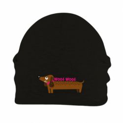 Шапка флисовая Dachshund and funny text - PrintSalon
