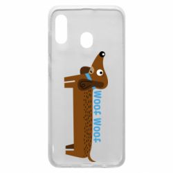 Чехол для Samsung A20 Dachshund and funny text