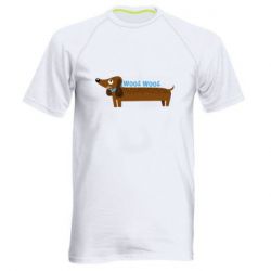 Мужская футболка для спорта Dachshund and funny text - PrintSalon