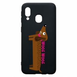 Чехол для Samsung A40 Dachshund and funny text - PrintSalon