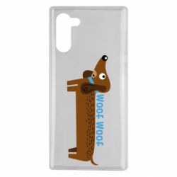 Чехол для Samsung Note 10 Dachshund and funny text