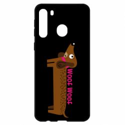 Чехол для Samsung A21 Dachshund and funny text