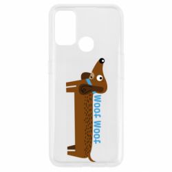 Чехол для Oppo A53/A32/A33 Dachshund and funny text
