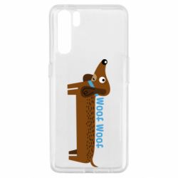 Чехол для Oppo A91/Reno3 Dachshund and funny text