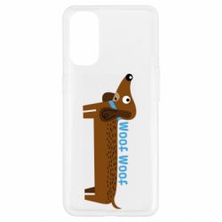 Чохол для Oppo Reno 4Dachshund and funny text