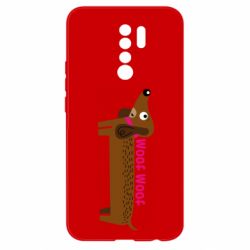 Чехол для Xiaomi Redmi 9 Dachshund and funny text - PrintSalon