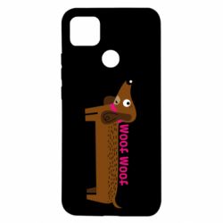 Чехол для Xiaomi Redmi 9c Dachshund and funny text