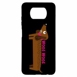 Чехол для Xiaomi Poco X3 Dachshund and funny text