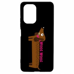 Чехол для Xiaomi Poco F3/K40 Dachshund and funny text