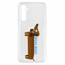 Чохол для Realme 6 Dachshund and funny text