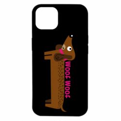 Чехол для iPhone 14 Dachshund and funny text