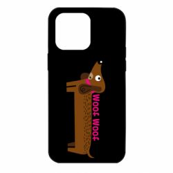 Чехол для iPhone 14 Pro Max Dachshund and funny text