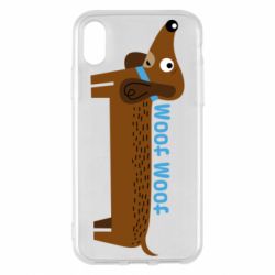 Чехол для iPhone X/Xs Dachshund and funny text - PrintSalon