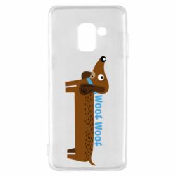 Чехол для Samsung A8 2018 Dachshund and funny text - PrintSalon