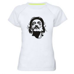 Женская футболка для спорта Dali Face - PrintSalon