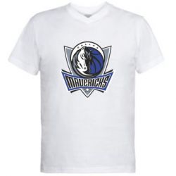 Мужская футболка  с V-образным вырезом Dallas Mavericks - PrintSalon