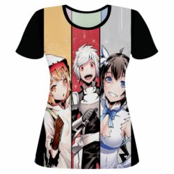 Женская футболка 3D Danmachi Heroes - PrintSalon