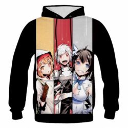 Мужское 3D худи Danmachi Heroes - PrintSalon