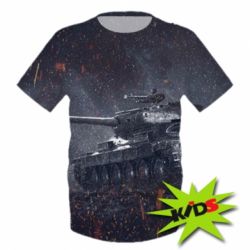 Детская 3D футболка Dark tank