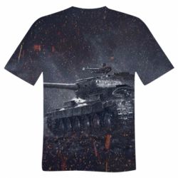 Мужская футболка 3D Dark tank - PrintSalon