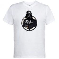 Мужская футболка  с V-образным вырезом Дарт Вейдер Арт - PrintSalon