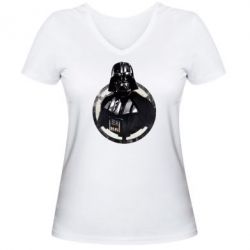 Женская футболка с V-образным вырезом Дарт Вейдер Арт - PrintSalon