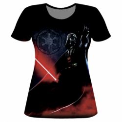 Женская футболка 3D Darth Vader Dark Side-PrintSalon Женская футболка 3D Darth Vader Dark Side