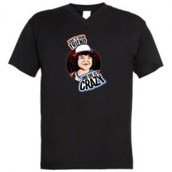 Мужская футболка  с V-образным вырезом Дастин очень странные дела арт - PrintSalon