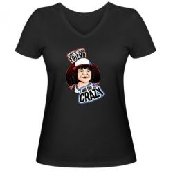 Женская футболка с V-образным вырезом Дастин очень странные дела арт - PrintSalon