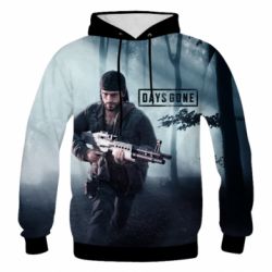 Мужское 3D худи Days gone run - PrintSalon