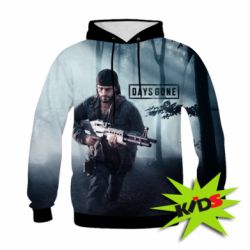 Детское 3D худи Days gone run - PrintSalon