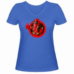 Женская футболка с V-образным вырезом Deadpool Fallout Boy - PrintSalon