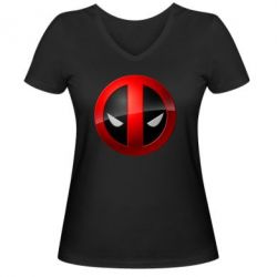 Жіноча футболка з V-подібним вирізом Deadpool Logo - PrintSalon