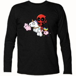 Футболка з довгим рукавом Deadpool on the unicorn - PrintSalon