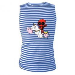 Майка-тільняшка Deadpool on the unicorn - PrintSalon