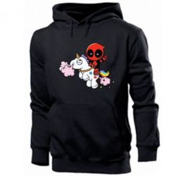 Чоловіче худі Deadpool on the unicorn - PrintSalon