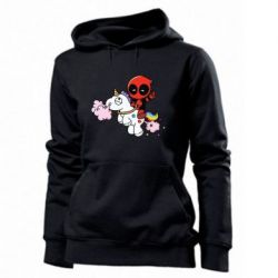 Худі жіноче Deadpool on the unicorn - PrintSalon