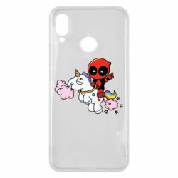 Чохол для Huawei P Smart Plus 2018 Deadpool on the unicorn - PrintSalon